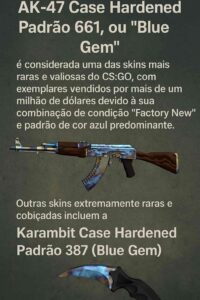 csgo skins mais raras